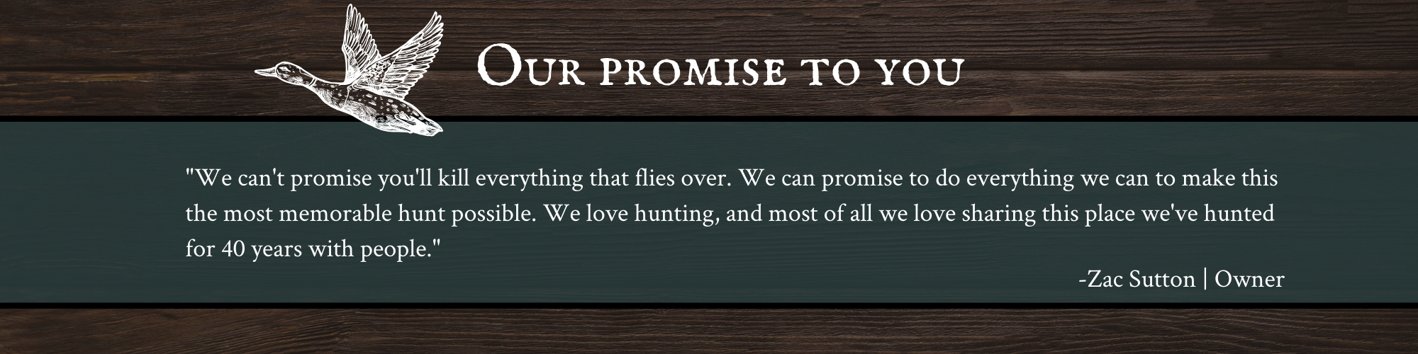 our promise to you 